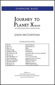 Journey To Planet X(mas) Concert Band sheet music cover Thumbnail